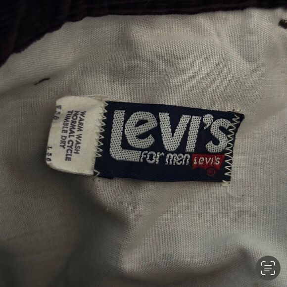 Vintage 70s Levi’s Brown Corduroy Flared Pants 38X36 - Picture 7 of 7